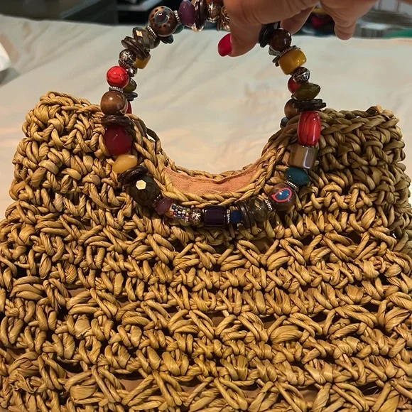 Cappelli Straworld Dorfman Pacific Purse Beautiful unique bag gently used - Picture 4 of 10